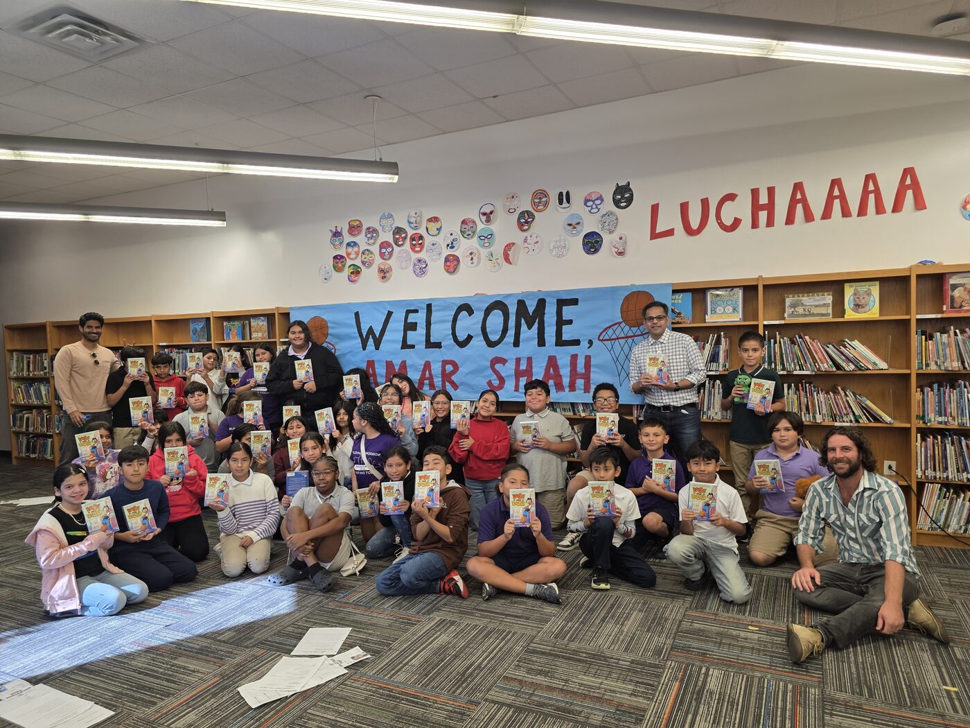 A classroom welcome wall for Amar.