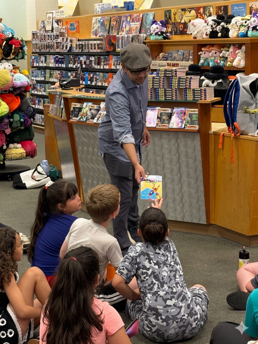 Bookstore visit.
