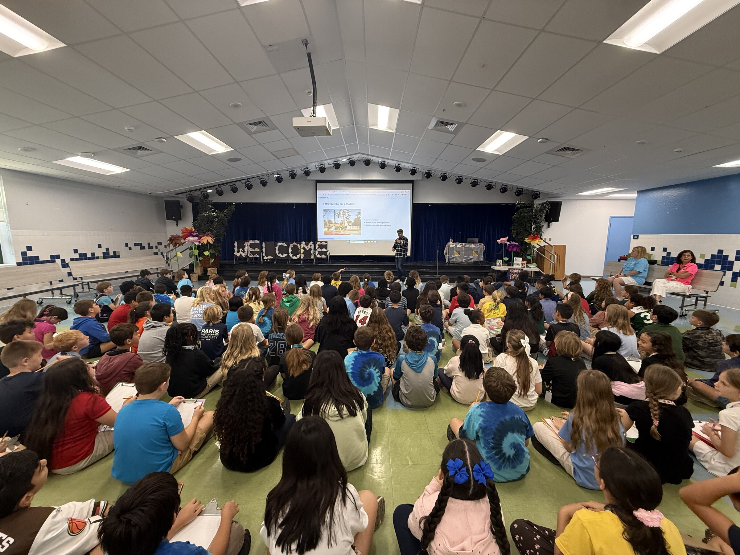 Amar Shah presenting to students